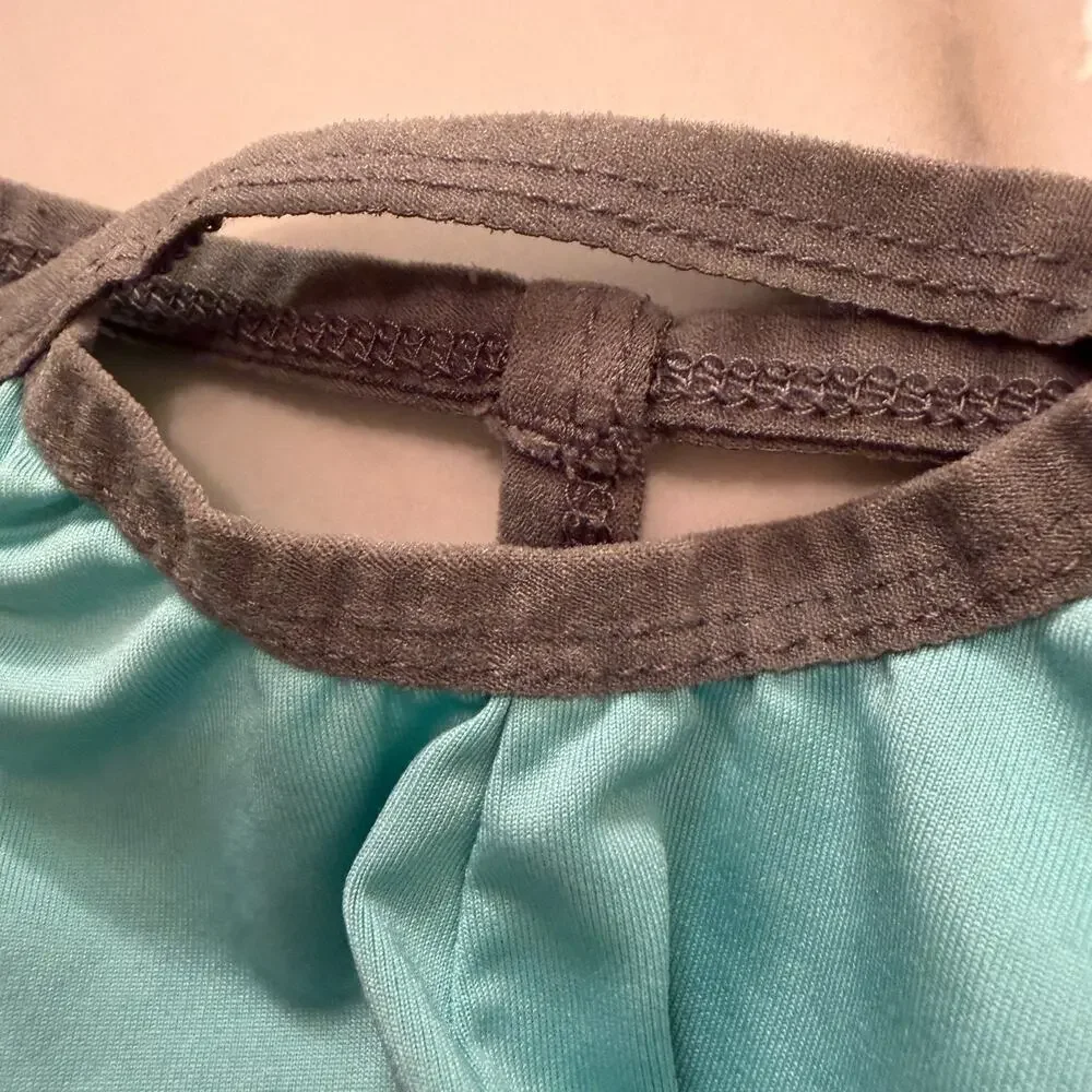 NEW Blanc Menswear BL3669 Electrique E-String Thong Color Aqua Blue Size Medium